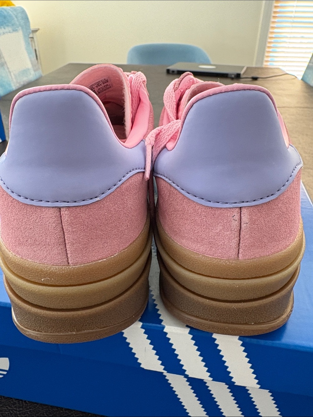 Adidas Gazelle Bold Platform Sneakers - Pink with Gum Sole 6Y/7.5W - Picture 5 of 9